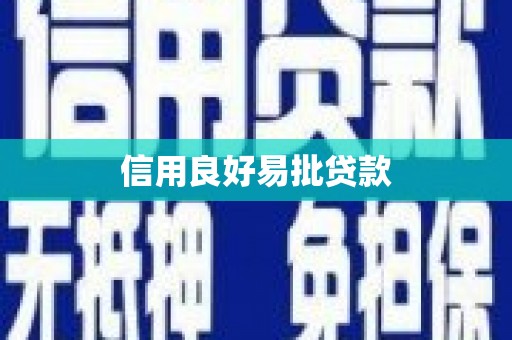 唐县信用良好易批贷款