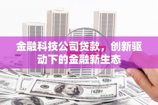 唐县金融科技公司贷款，创新驱动下的金融新生态