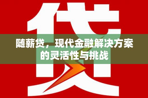 唐县随薪贷，现代金融解决方案的灵活性与挑战