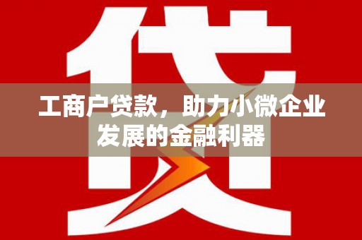 唐县工商户贷款，助力小微企业发展的金融利器
