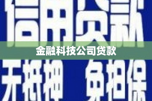 唐县金融科技公司贷款