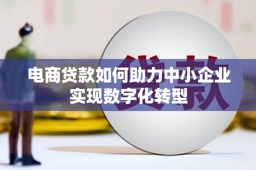 唐县电商贷款如何助力中小企业实现数字化转型