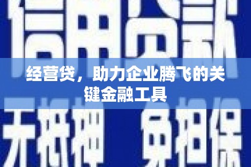 唐县经营贷，助力企业腾飞的关键金融工具