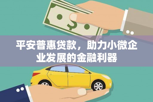 唐县平安普惠贷款，助力小微企业发展的金融利器