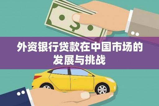 唐县外资银行贷款在中国市场的发展与挑战
