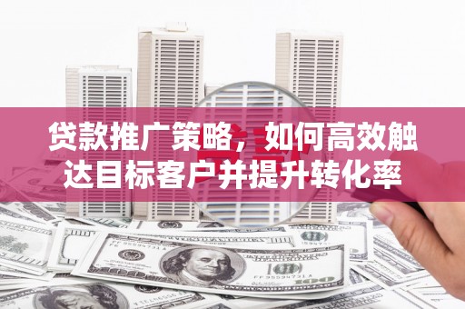 唐县贷款推广策略，如何高效触达目标客户并提升转化率
