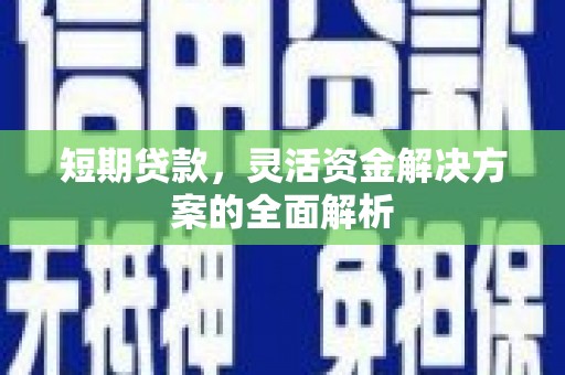 唐县短期贷款，灵活资金解决方案的全面解析