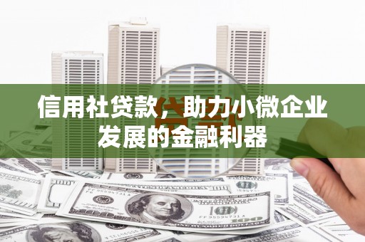 唐县信用社贷款，助力小微企业发展的金融利器