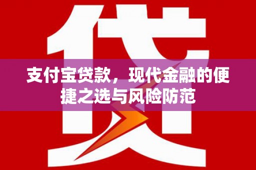 唐县支付宝贷款，现代金融的便捷之选与风险防范