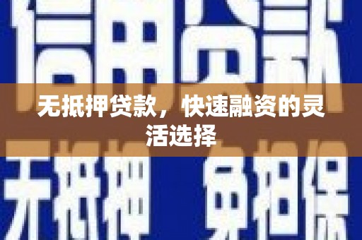 唐县无抵押贷款，快速融资的灵活选择