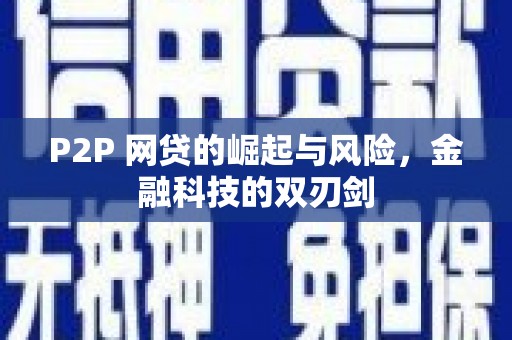 唐县P2P 网贷的崛起与风险，金融科技的双刃剑