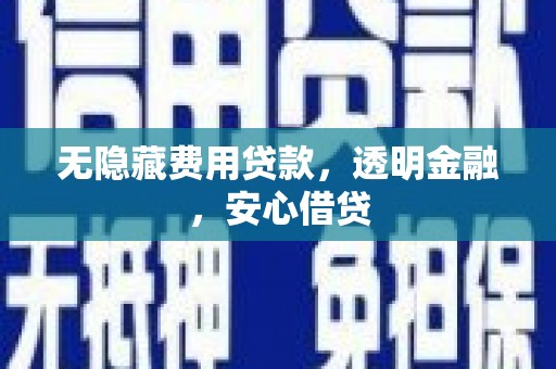 唐县无隐藏费用贷款，透明金融，安心借贷