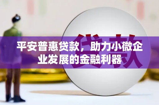 唐县平安普惠贷款，助力小微企业发展的金融利器