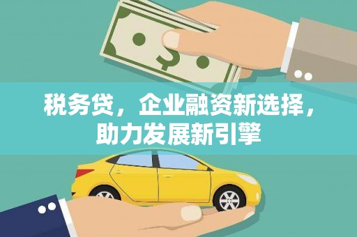 唐县税务贷，企业融资新选择，助力发展新引擎