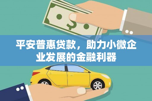 唐县平安普惠贷款，助力小微企业发展的金融利器