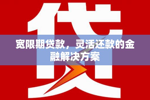 唐县宽限期贷款，灵活还款的金融解决方案