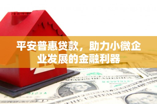唐县平安普惠贷款，助力小微企业发展的金融利器