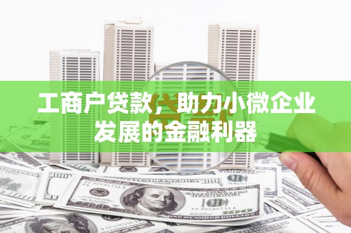 唐县工商户贷款，助力小微企业发展的金融利器