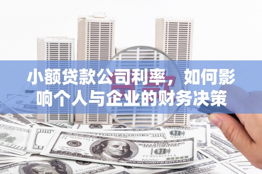唐县小额贷款公司利率，如何影响个人与企业的财务决策