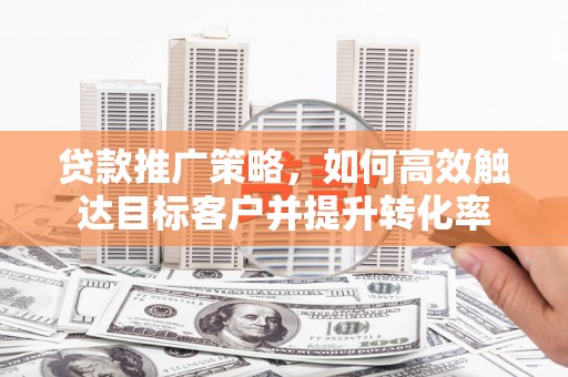 唐县贷款推广策略，如何高效触达目标客户并提升转化率