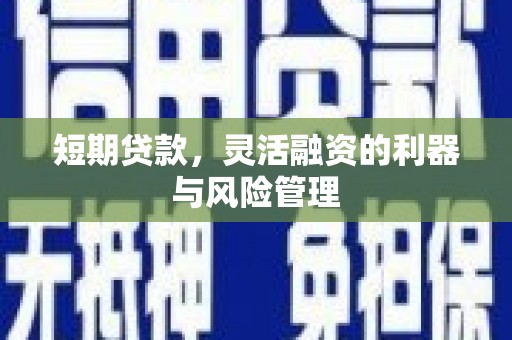 唐县短期贷款，灵活融资的利器与风险管理