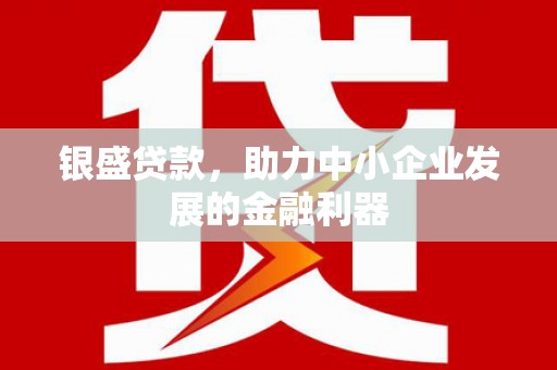 唐县银盛贷款，助力中小企业发展的金融利器