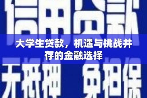 唐县大学生贷款，机遇与挑战并存的金融选择