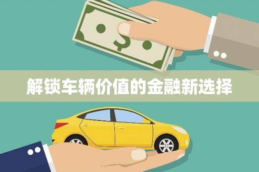 唐县解锁车辆价值的金融新选择