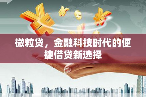 唐县微粒贷，金融科技时代的便捷借贷新选择