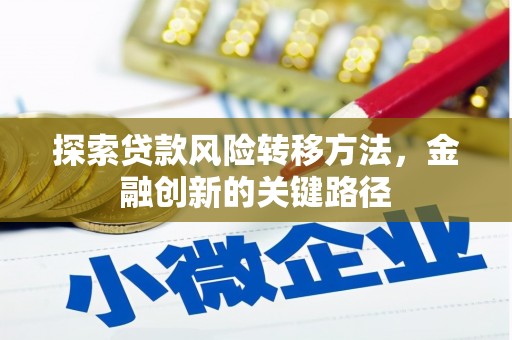唐县探索贷款风险转移方法，金融创新的关键路径